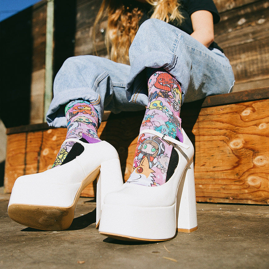 Ryo Taniguchi Friends Crew Socks