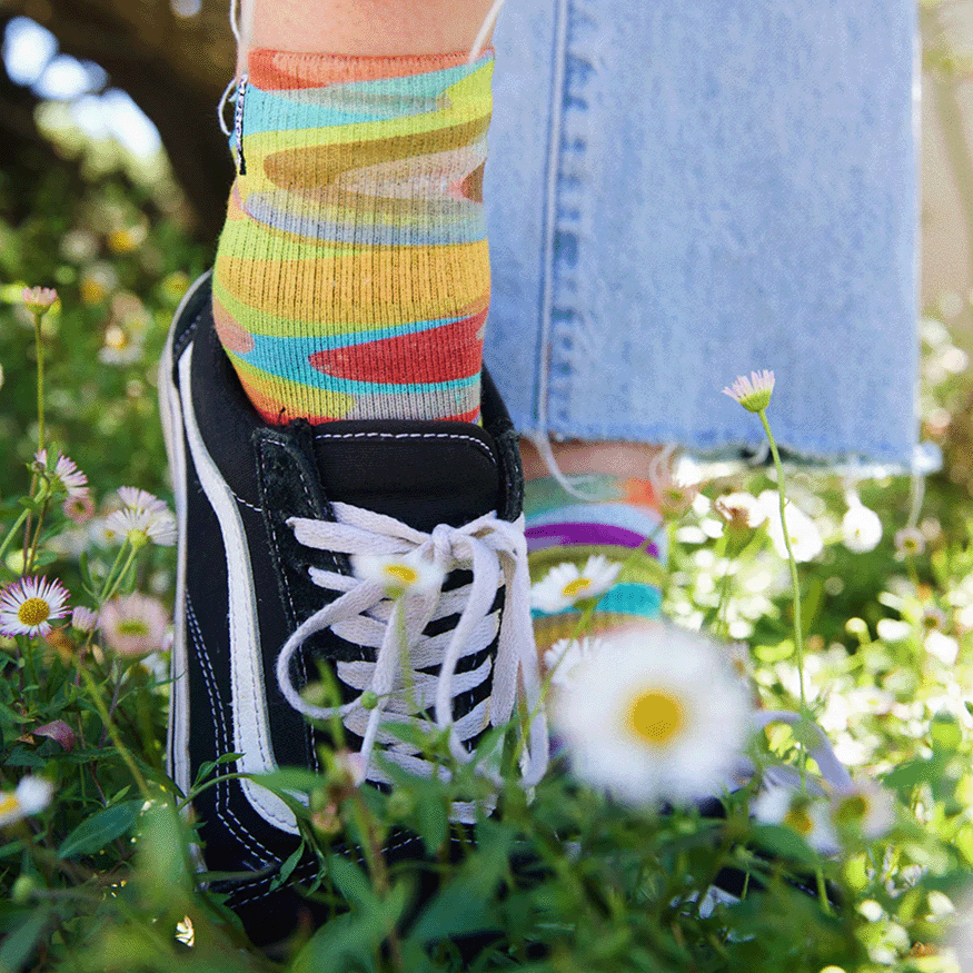 Glory Quarter Crew Socks With Art By Scotty Greathouse