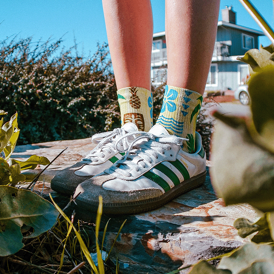 Aloha Kakahiaka Quarter Crew Socks By MERGE4
