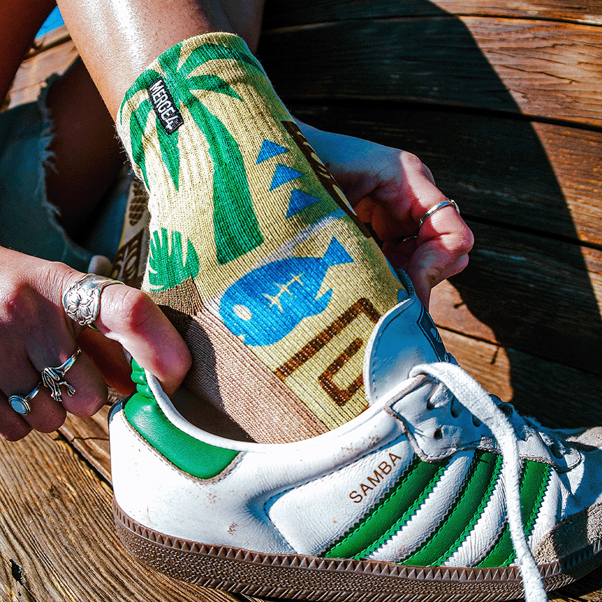 Aloha Kakahiaka Quarter Crew Socks By MERGE4