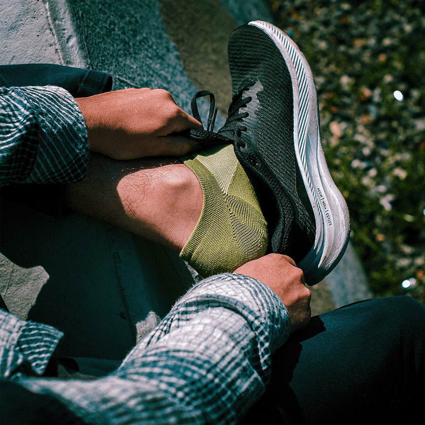 Olive Organic Cotton No Show Socks