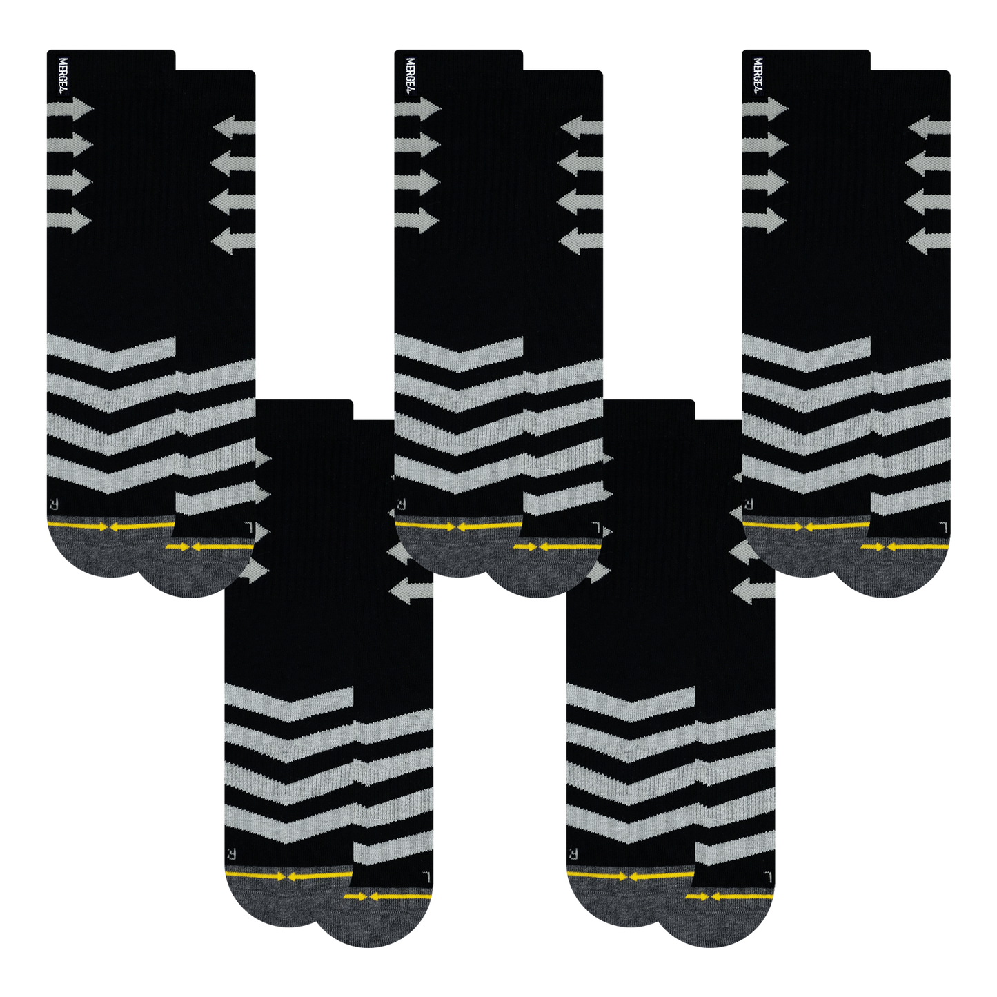 Performance Black Crew Sock 5-Pack