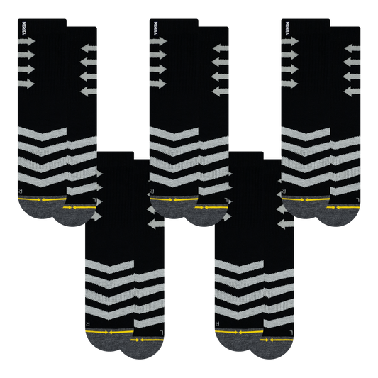 Performance Black Crew Sock 5-Pack