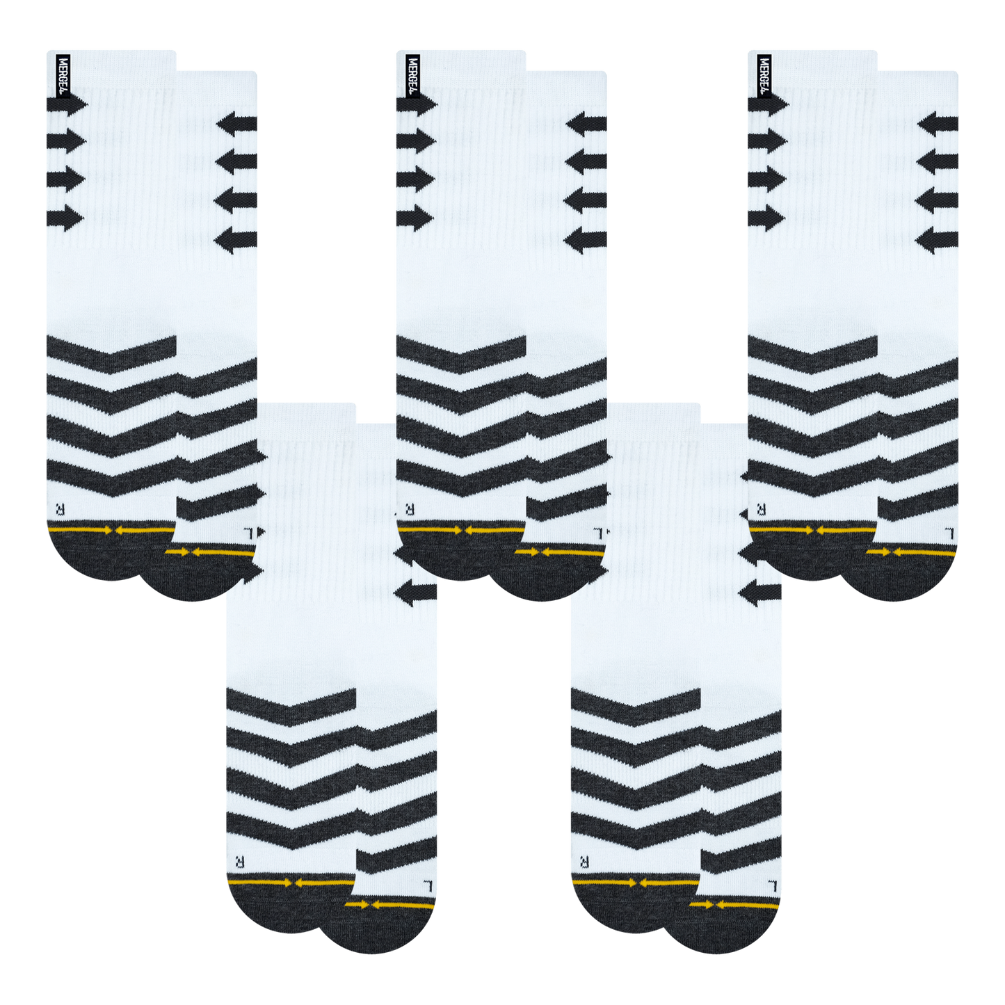 Performance White Crew Sock 5-Pack