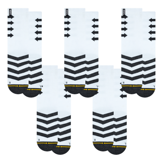 Performance White Crew Sock 5-Pack