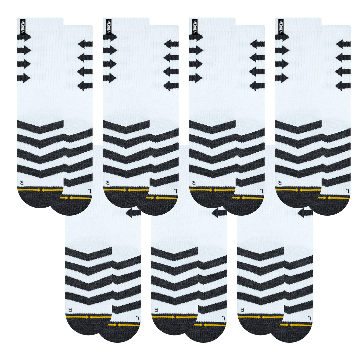 Performance White Crew Sock 7-Pack