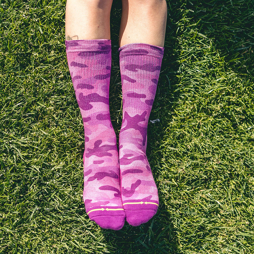 Pink Camo Crew Sock