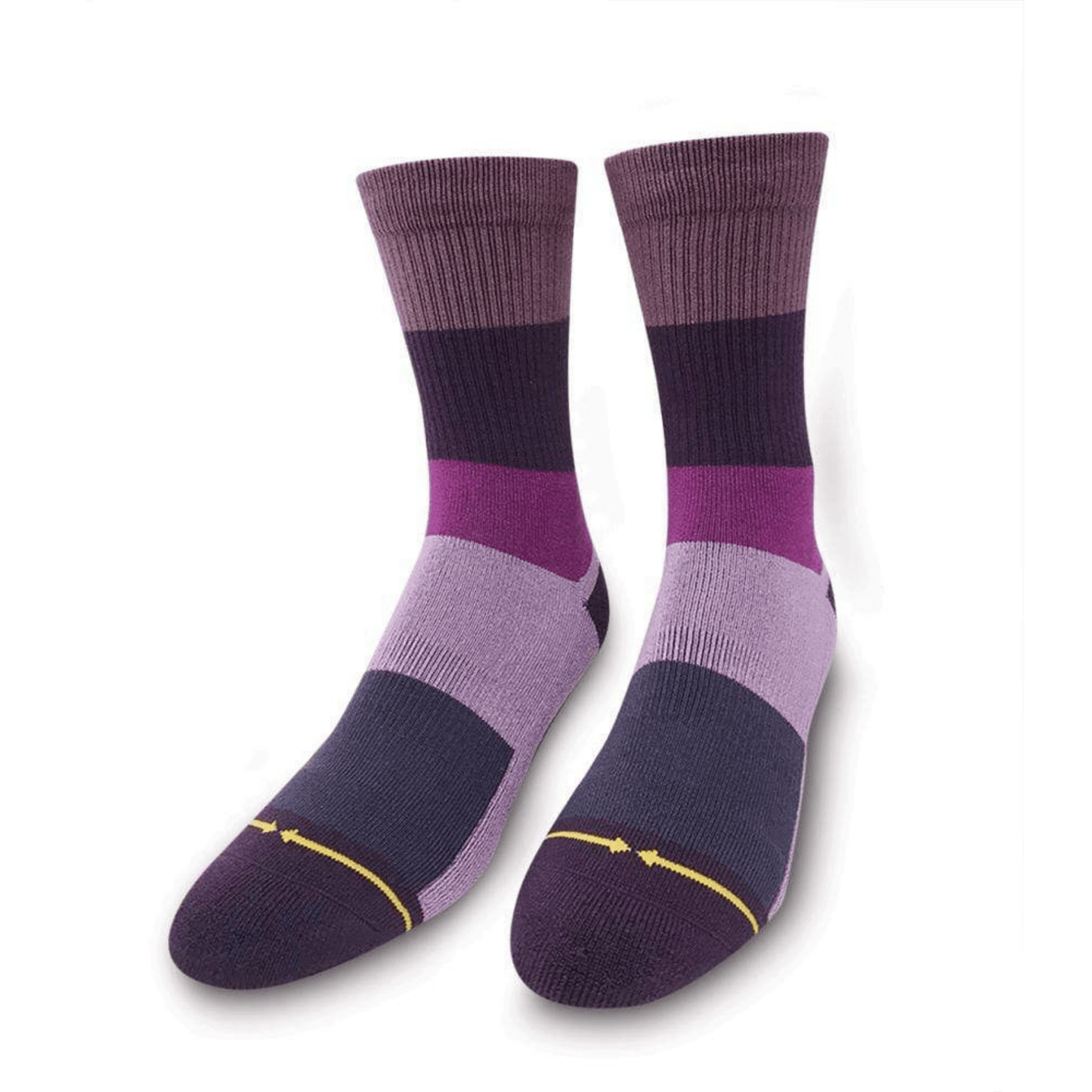 Purple Stripe Bamboo Crew Socks by Spidey