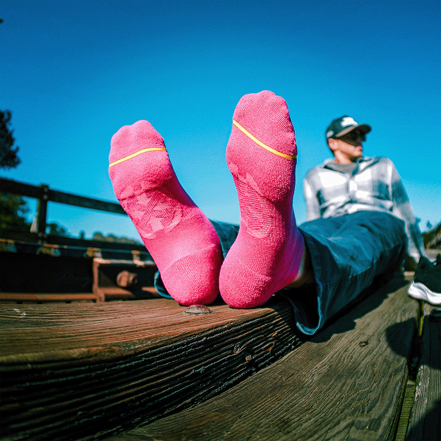 REPREVE® Berry No Show Socks