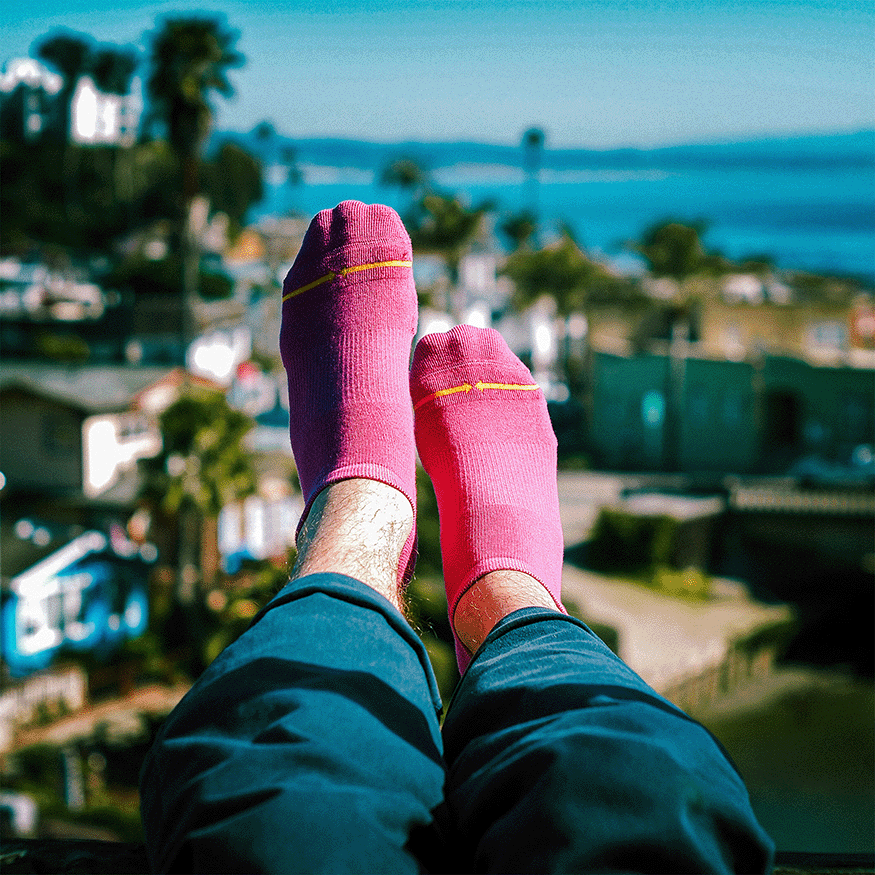 REPREVE® Berry No Show Socks