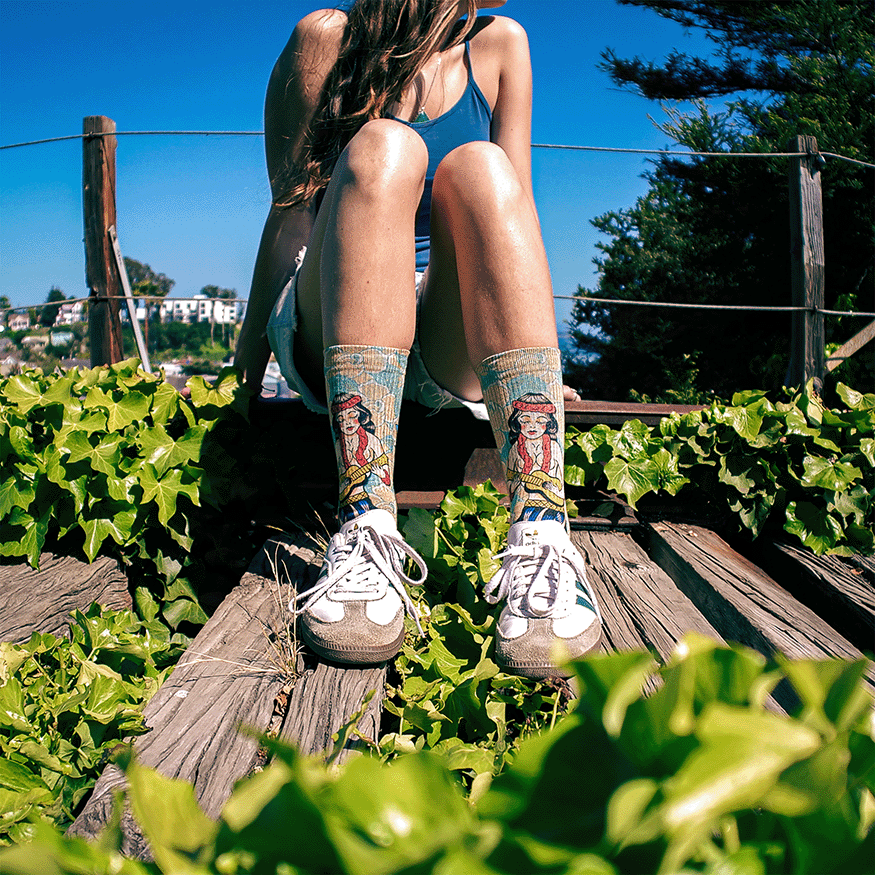 Richard Kirby Hula Crew Socks