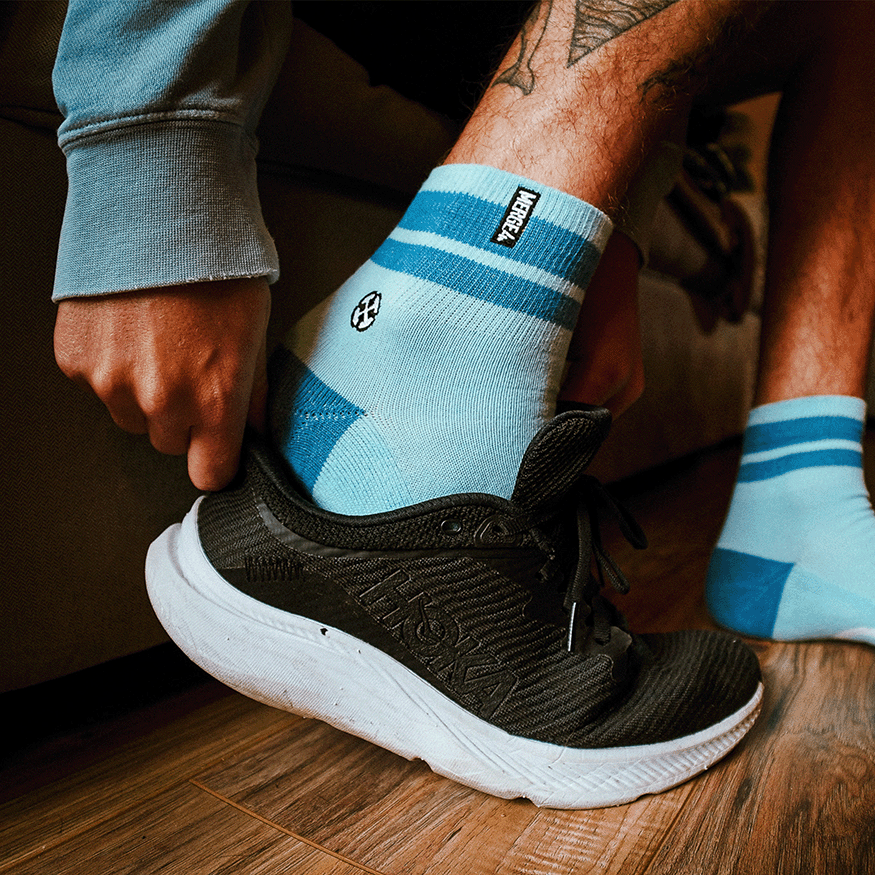 Organic Cotton Color Block Quarter Crew Socks 4 Pack