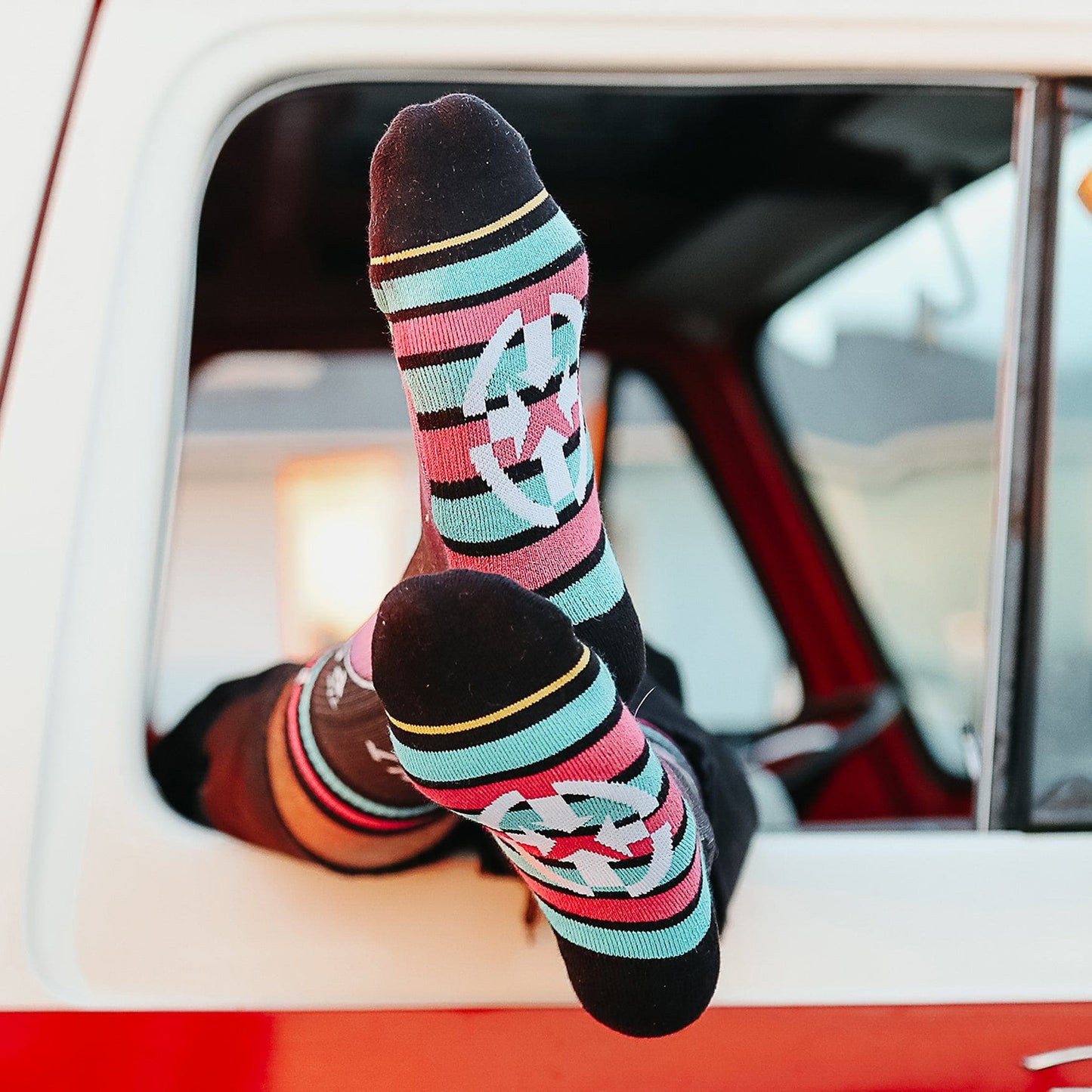 Slidertown The Point Pinkburst Crew Sock