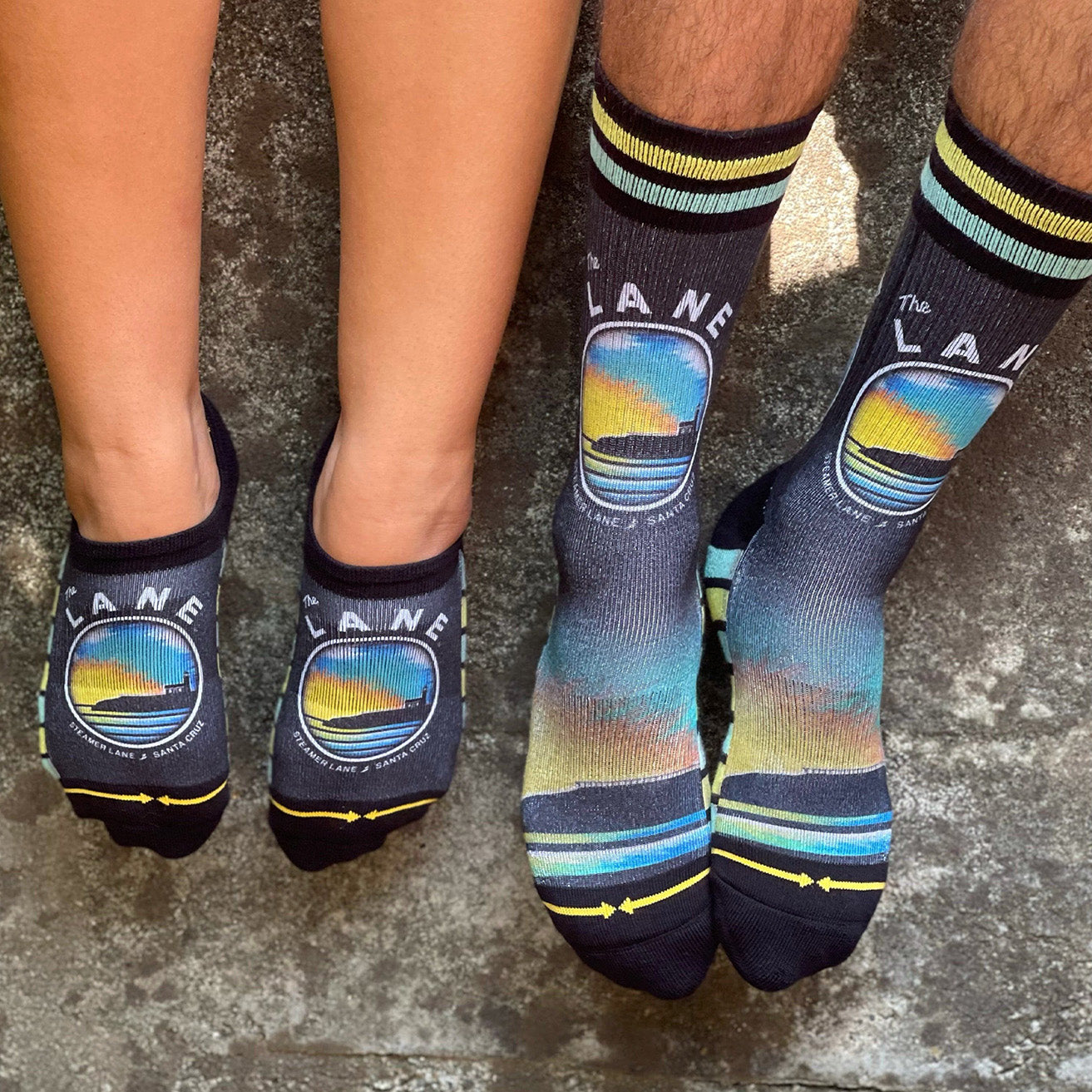 Slidertown The Lane Blue Sky Crew Socks
