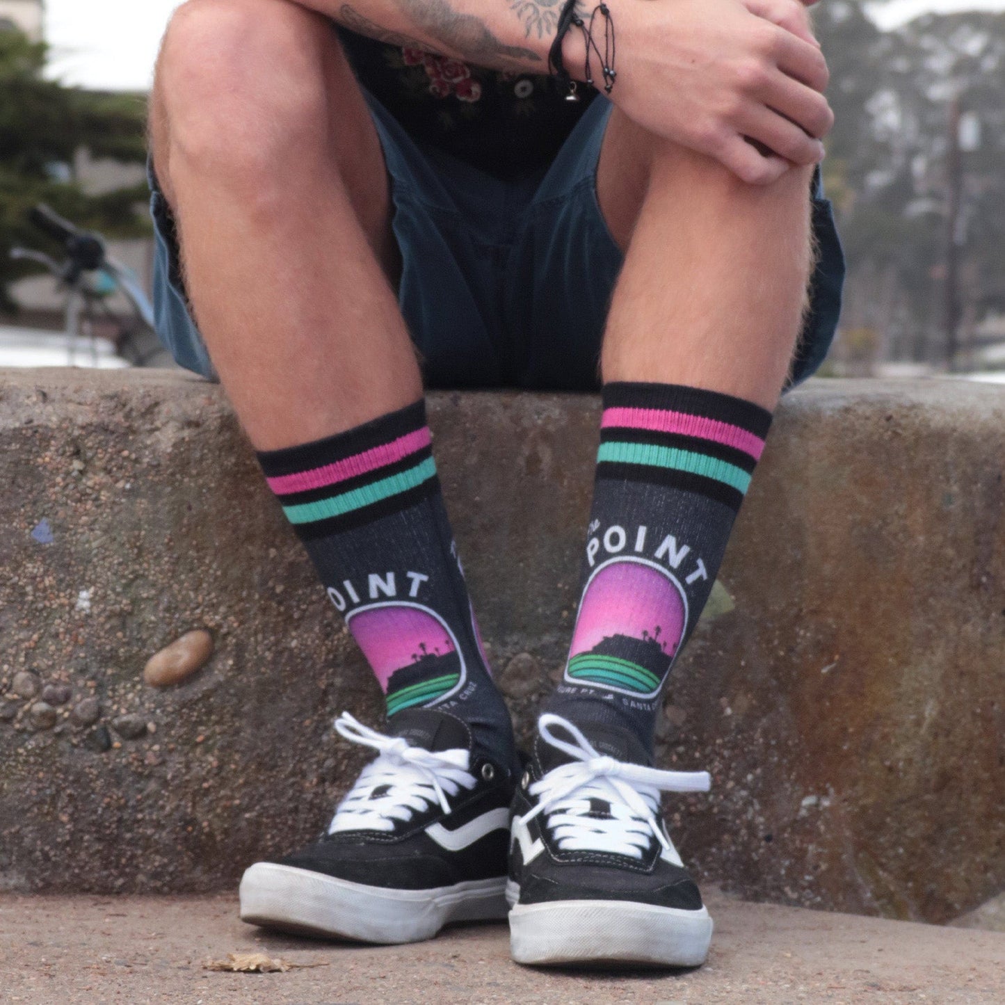Slidertown The Point Pinkburst Crew Sock
