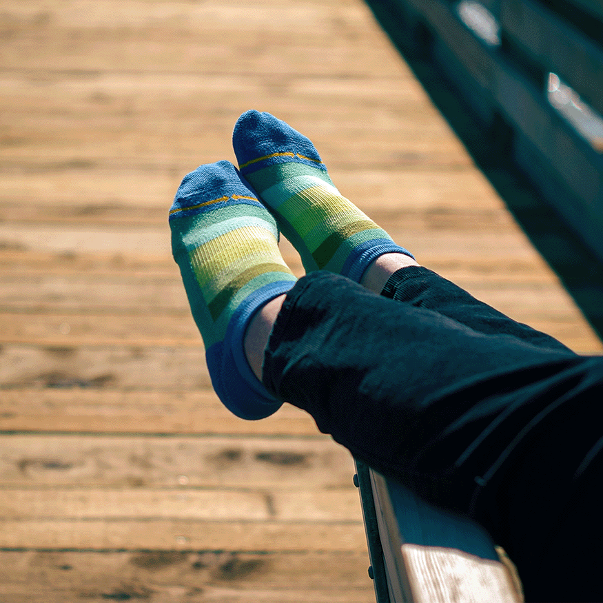 Spring Stripes Organic Cotton No Show Sock