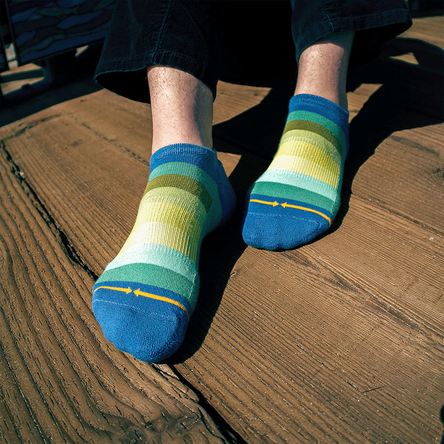 Spring Stripes Organic Cotton No Show Sock