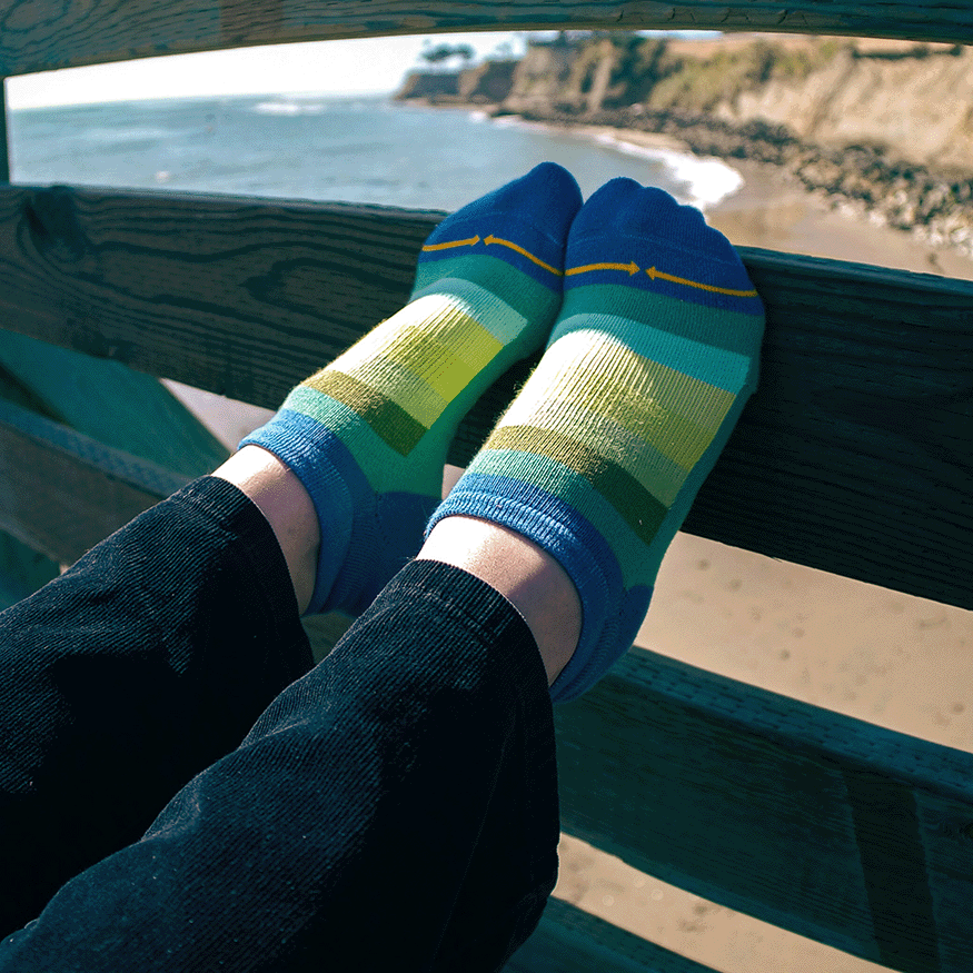 Spring Stripes Organic Cotton No Show Sock