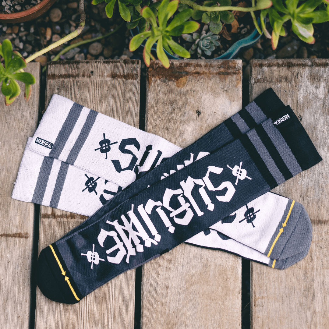 Sublime Chaz Tag White Tall Sock