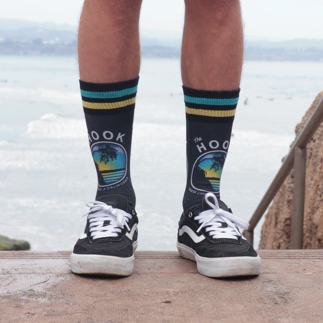 Slidertown The Hook Blue Sky Crew Socks
