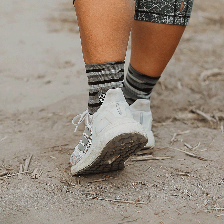 Trekker Quarter Crew Socks Black