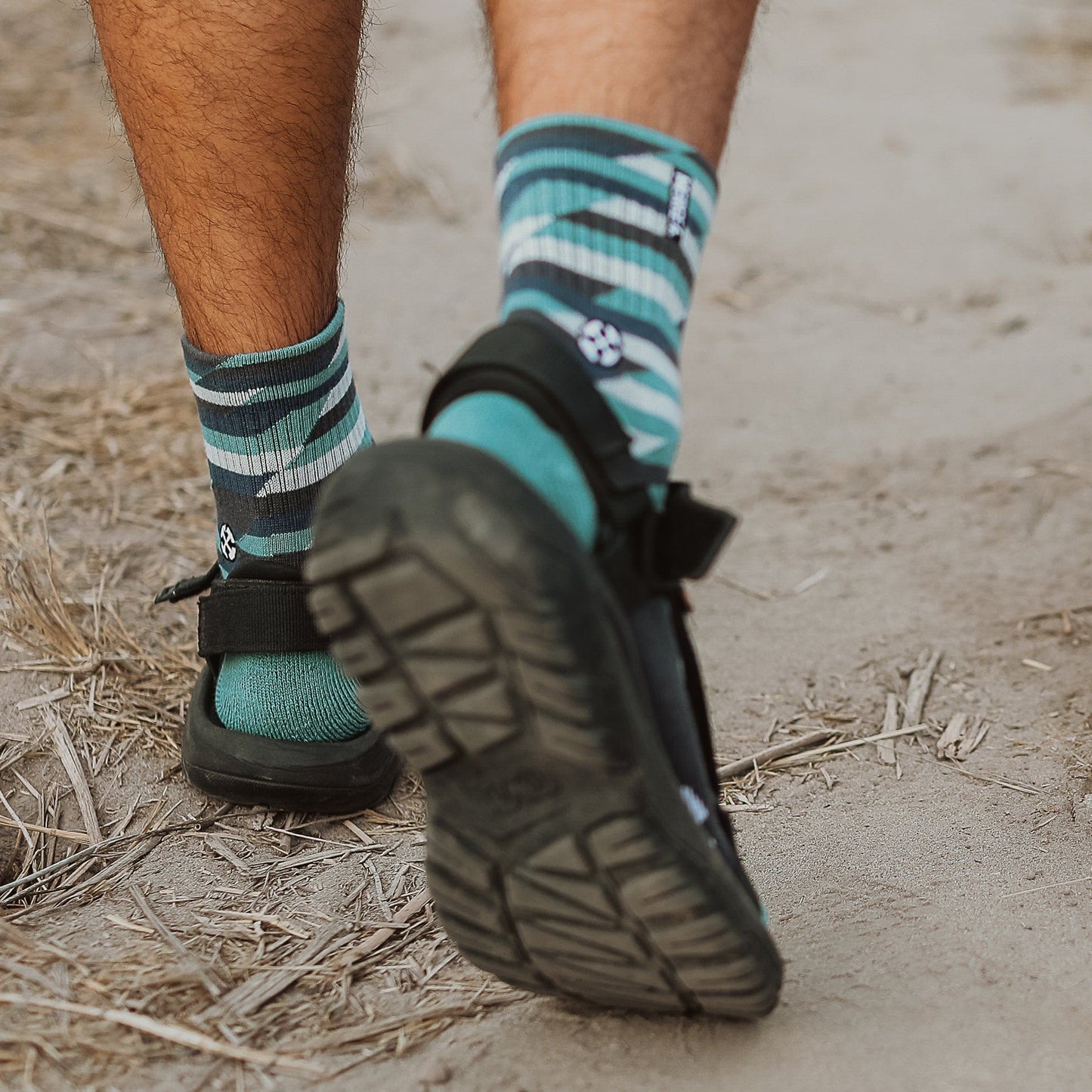 Trekker Quarter Crew Socks Blue