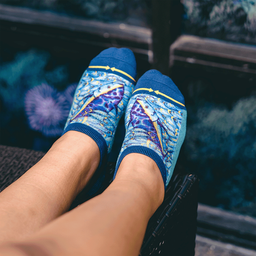Tuna No Show Socks With Art by Daniel Jean-Baptiste