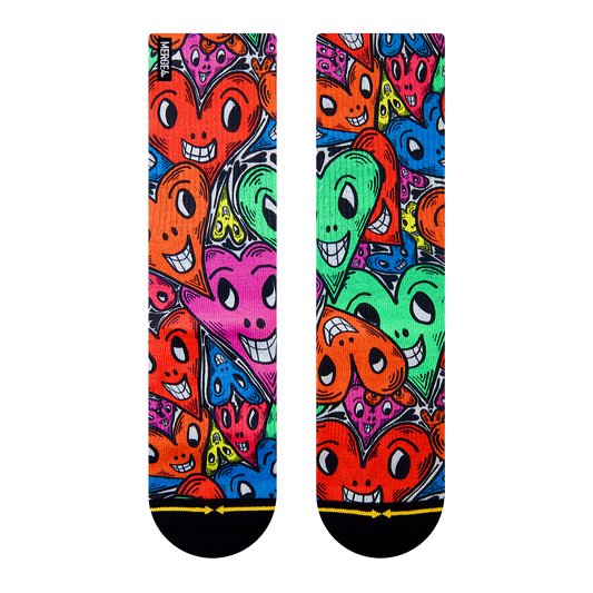 Adam Keely Hearts Crew Socks