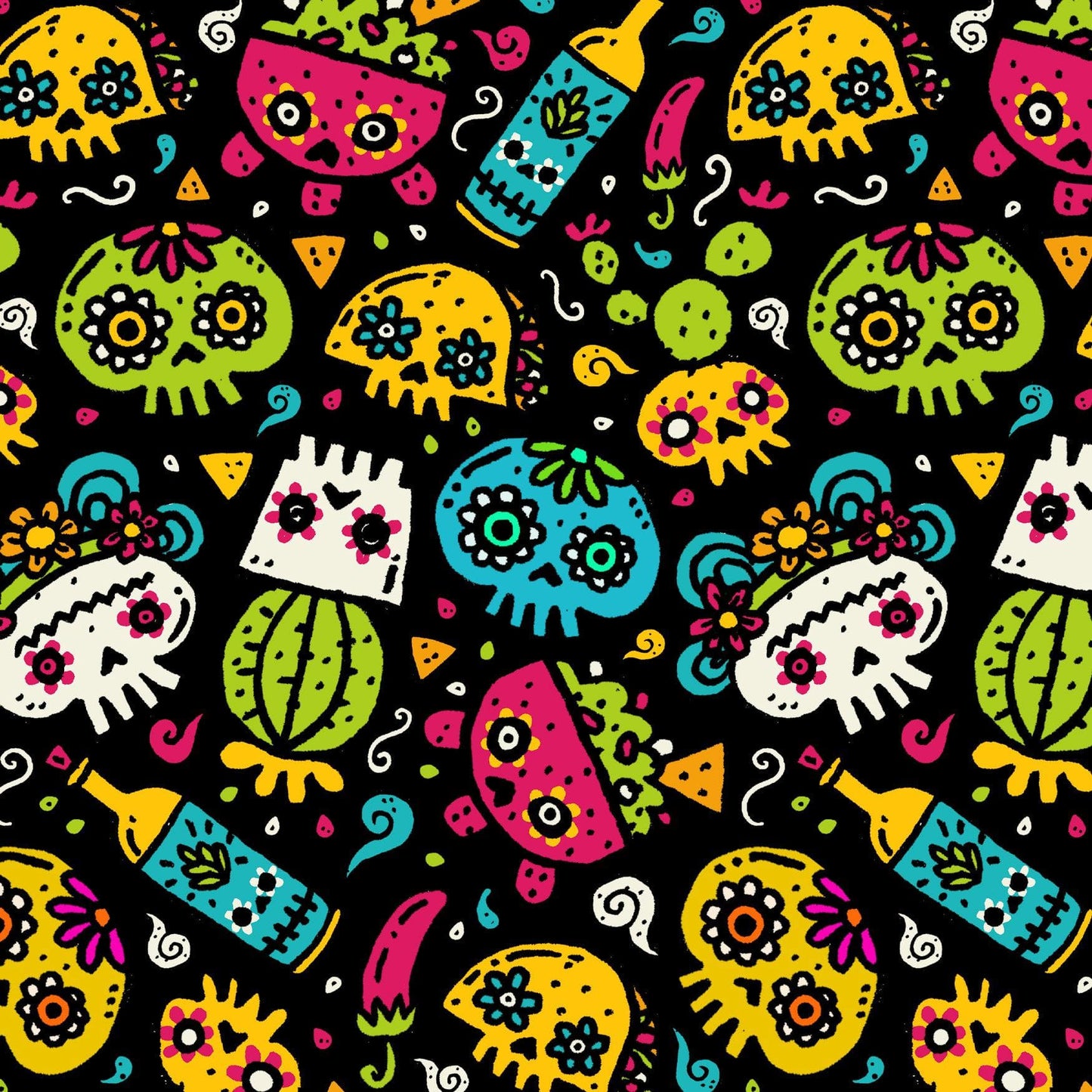 Walmazan Sugar Skulls Mini Crew Socks