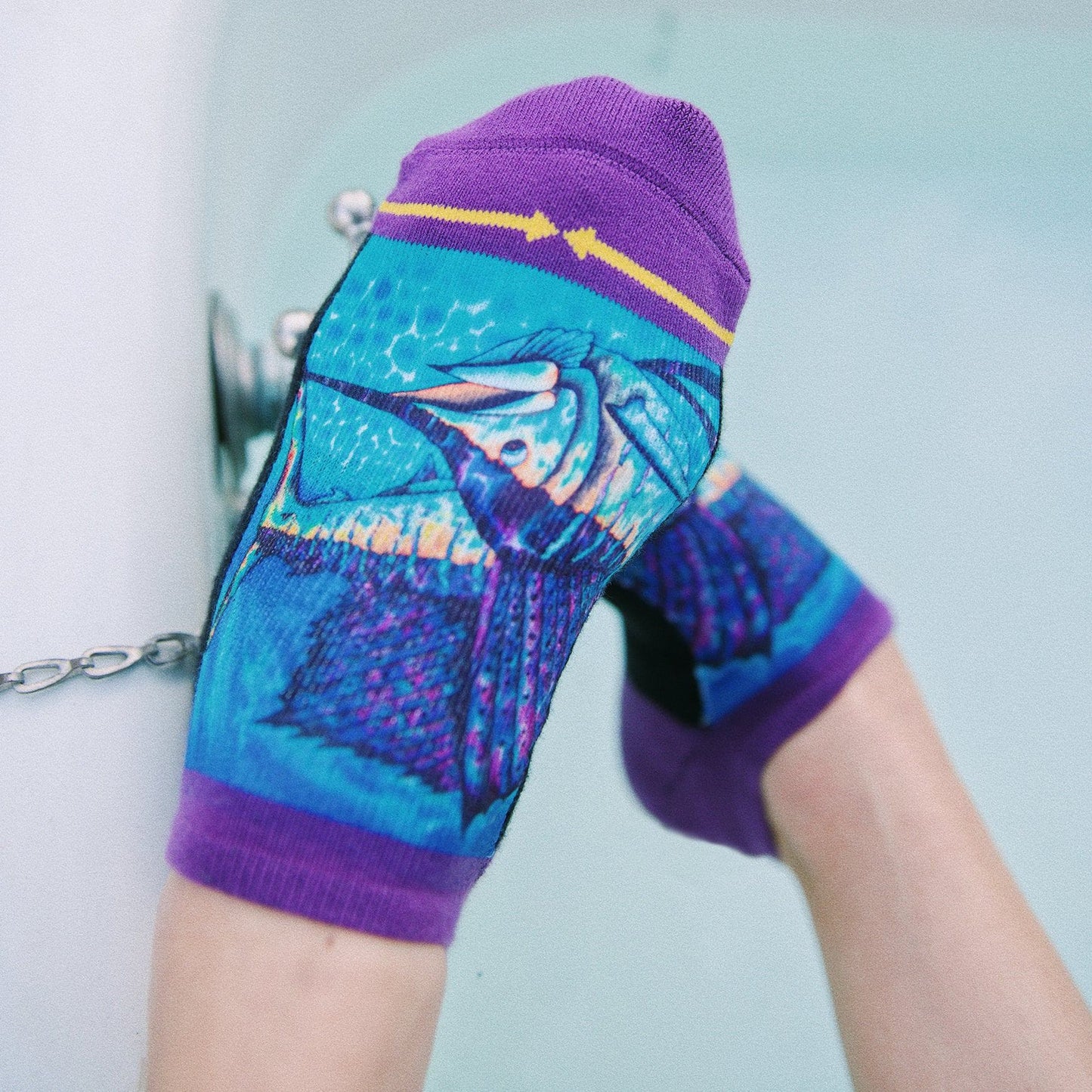 Sail Fish No Show Socks With Art By Daniel Jean Baptiste
