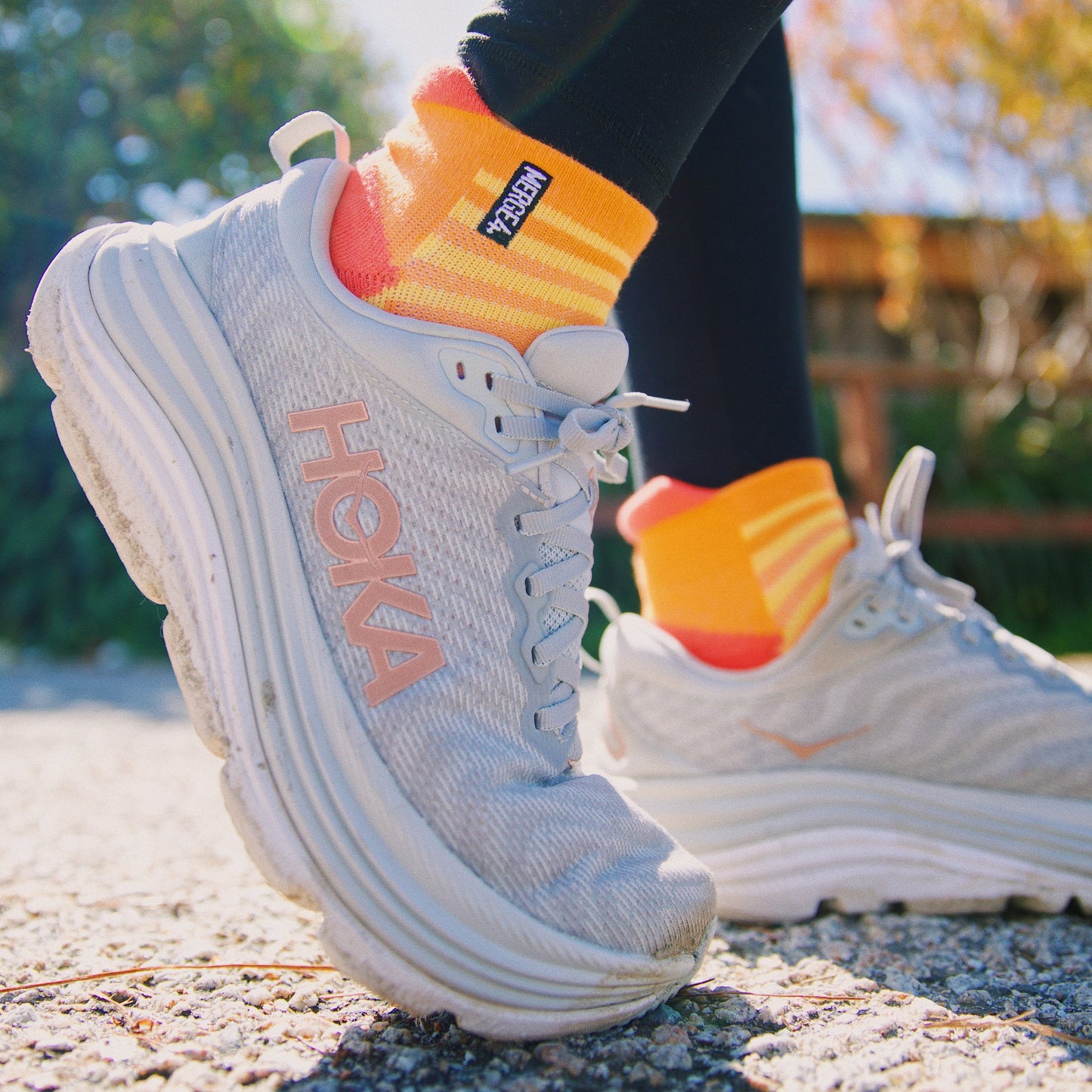 Action Orange Ankle Socks