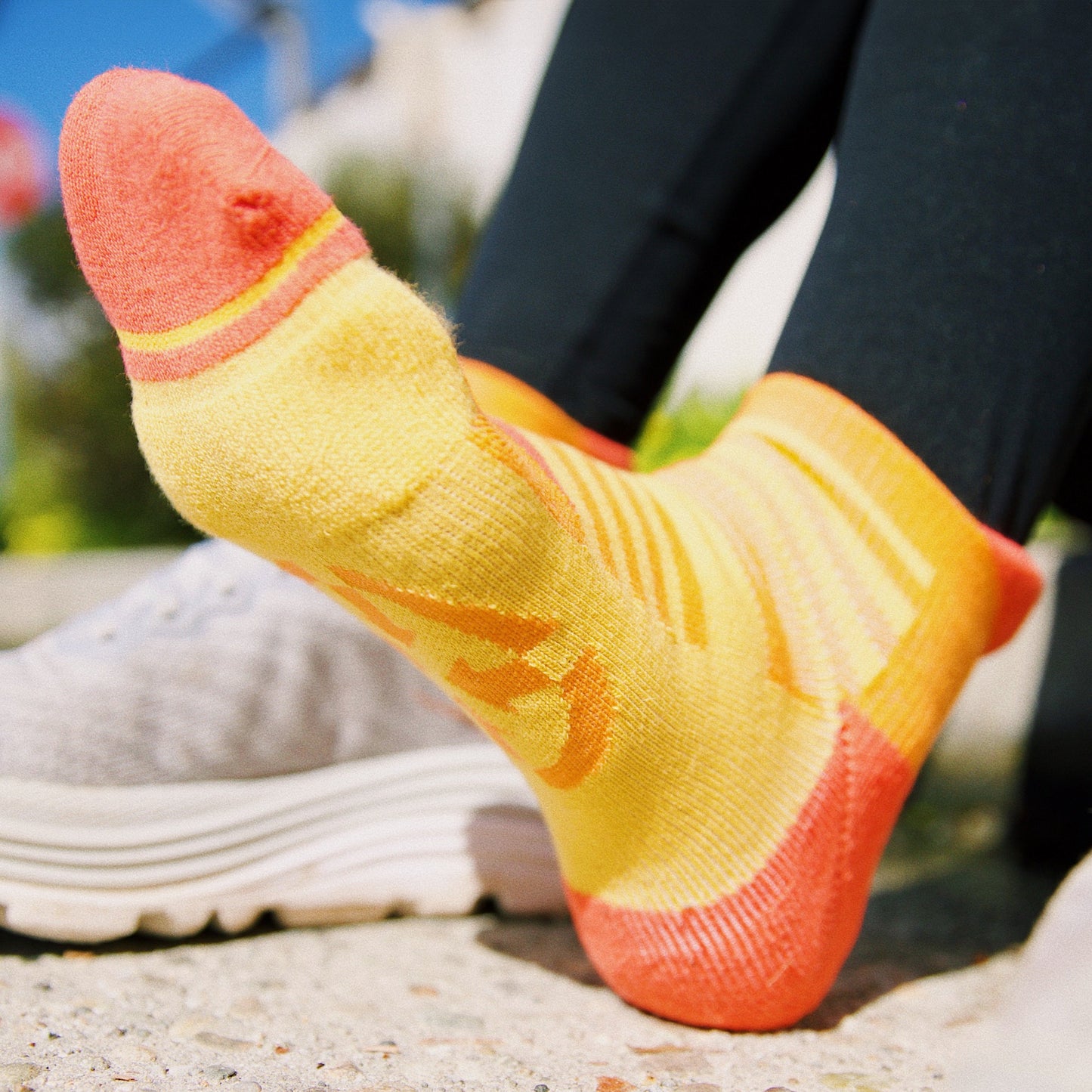 Action Orange Ankle Socks