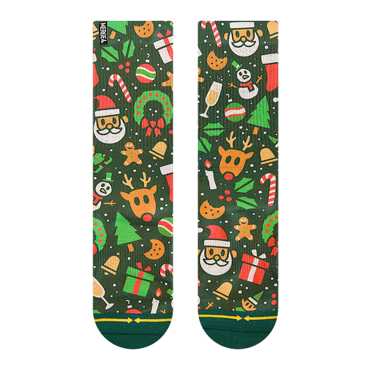 Merry Merry Green Holiday Socks
