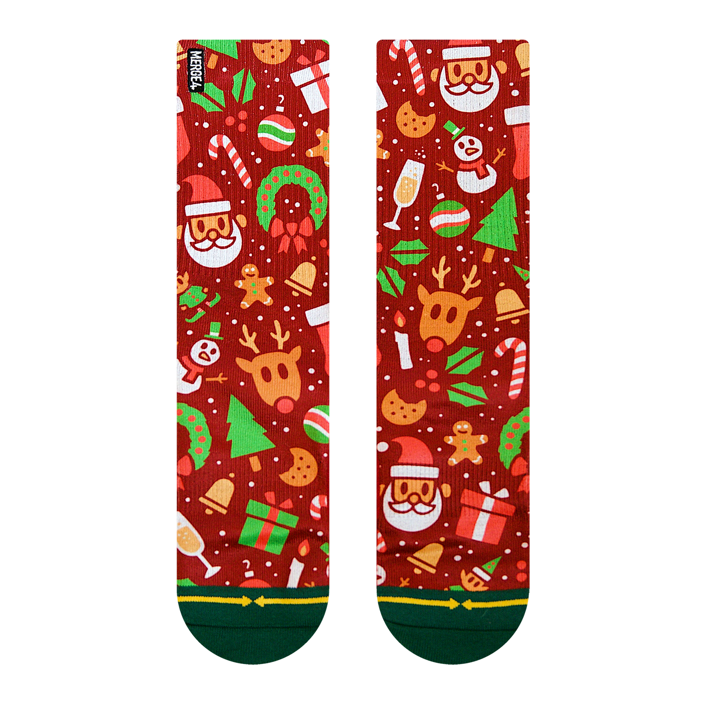 Merry Merry Red Holiday Socks