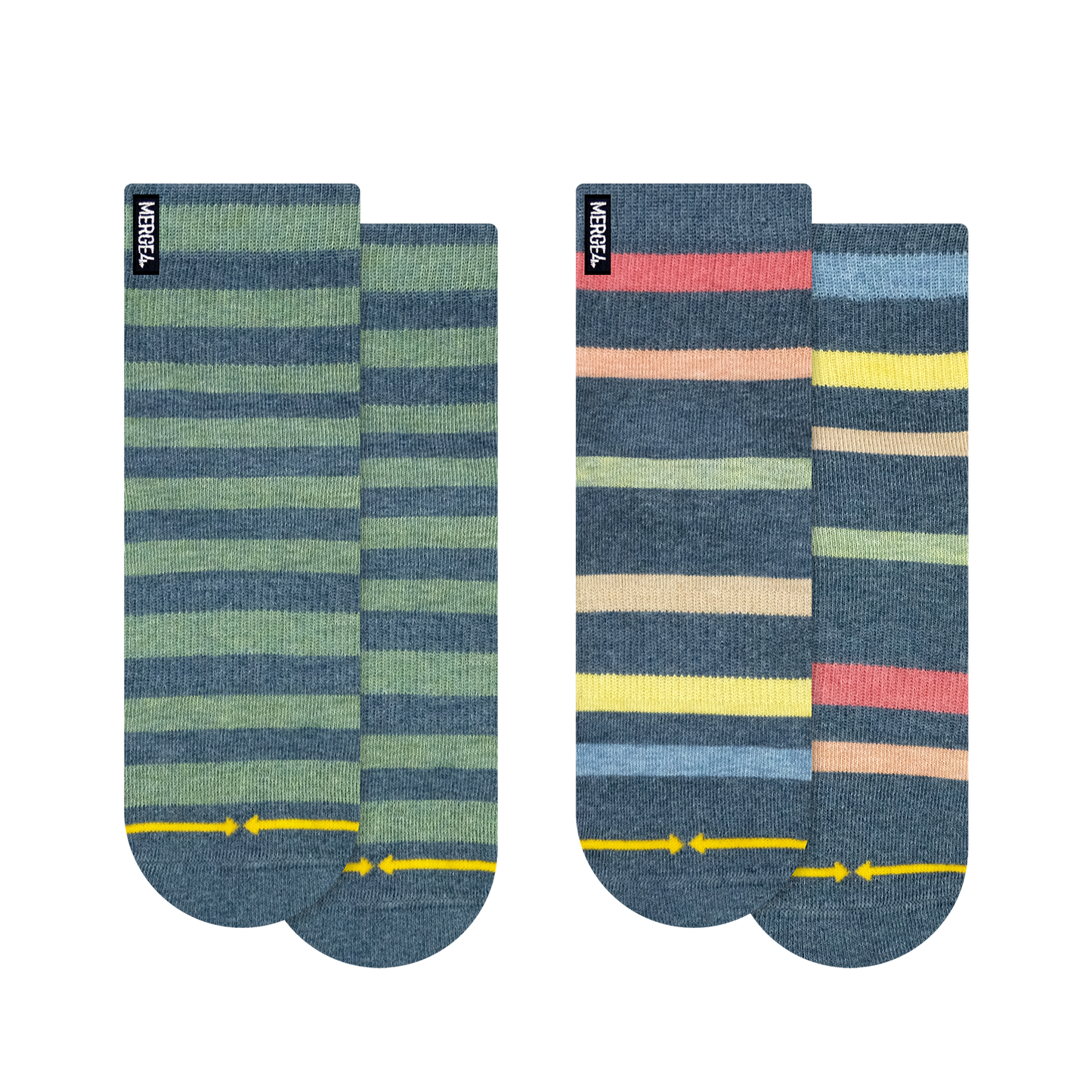 Plant Dye Quarter Crew Socks 2-Pack