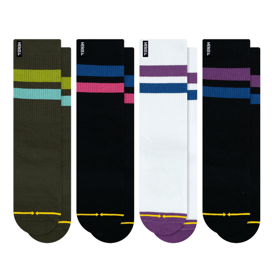 REPREVE® Subtle Berry Crew Socks 4-Pack