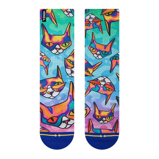 Disco Kitty Crew Socks
