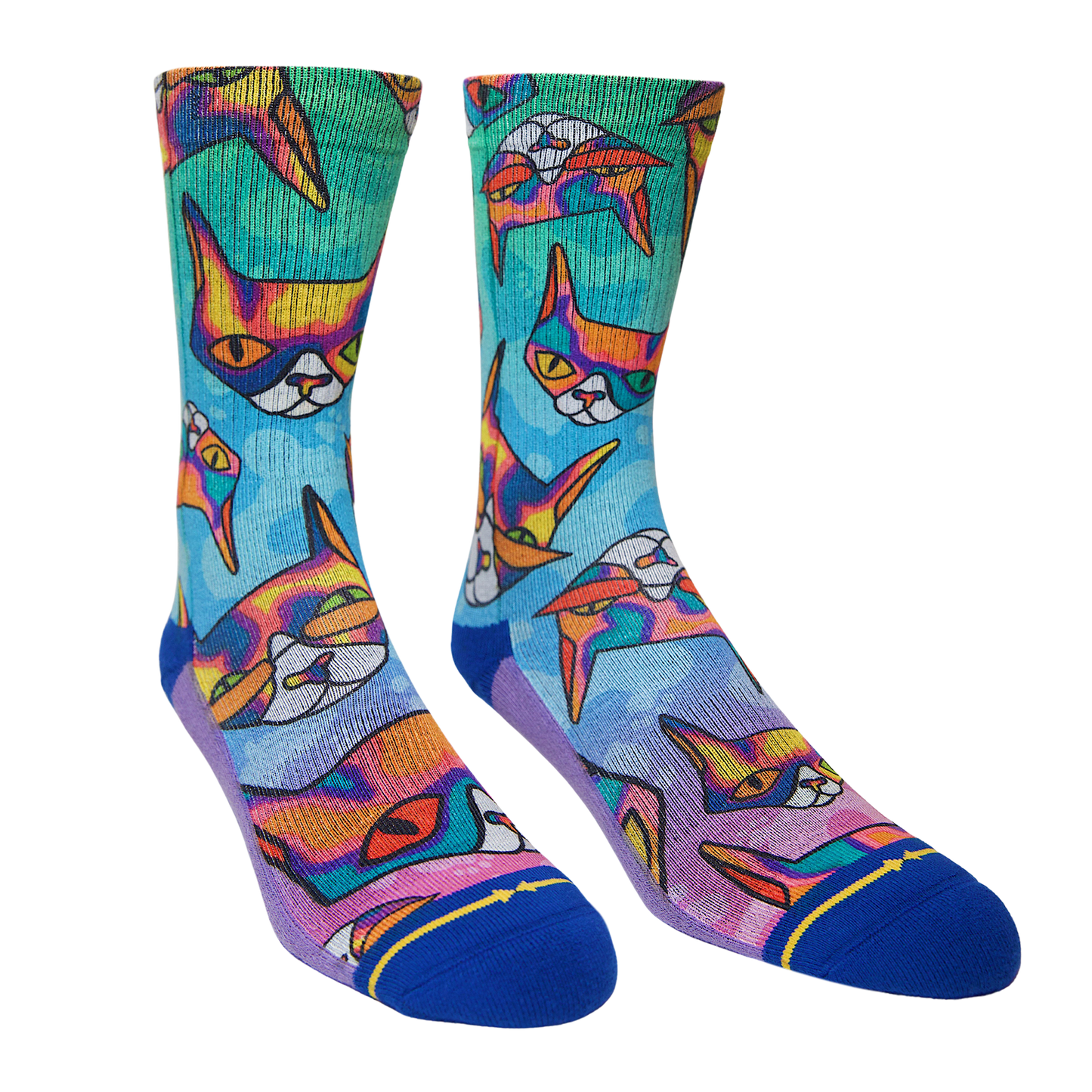 Disco Kitty Crew Socks