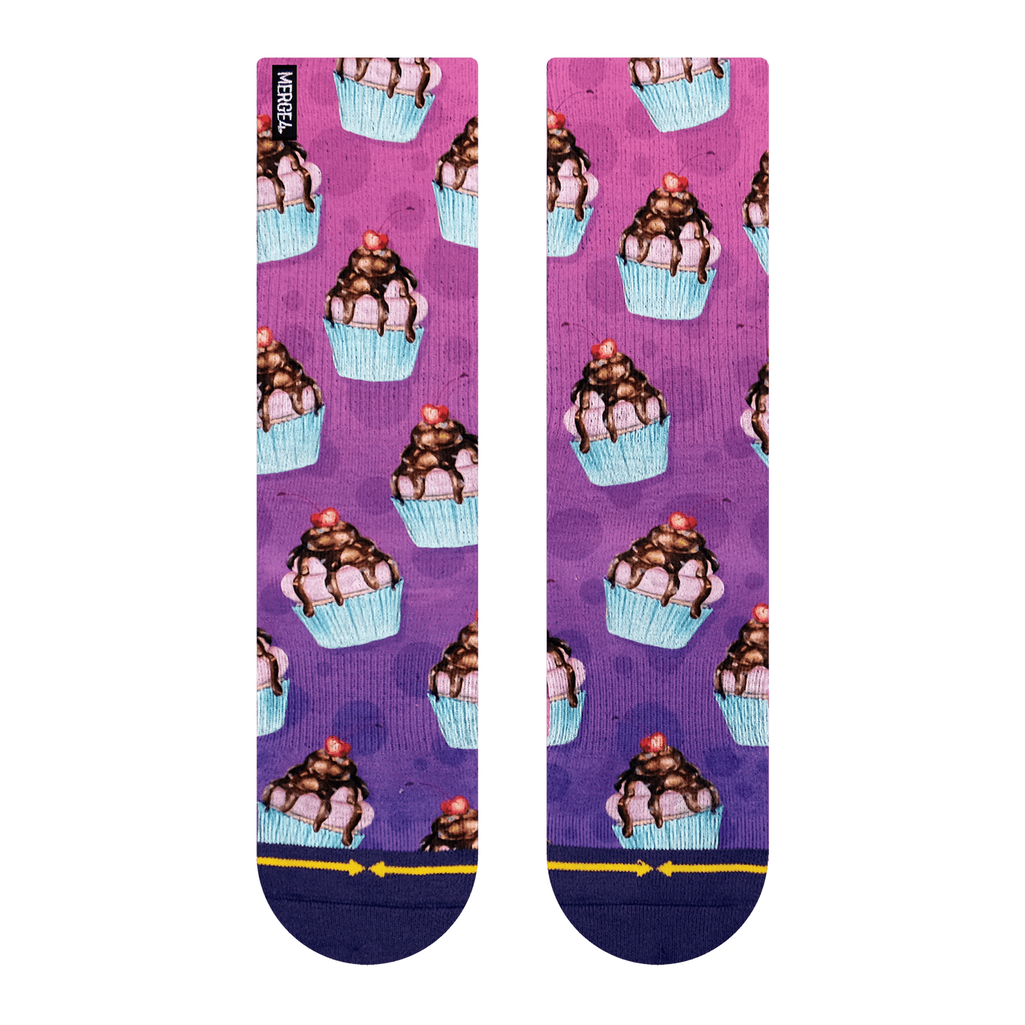 Cupcake Crew Socks With Art By Hanna Minck