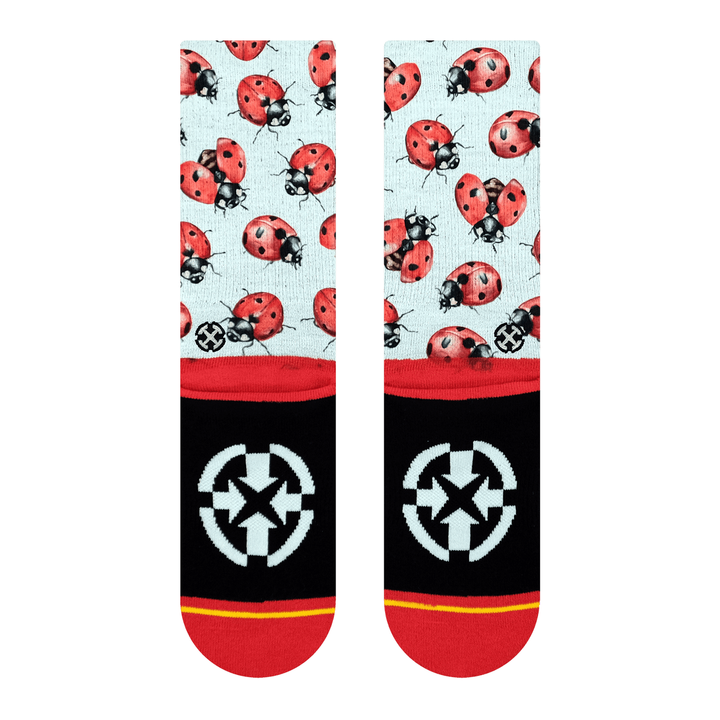 Lady Bugs Crew Socks With Art By Hanna Minck