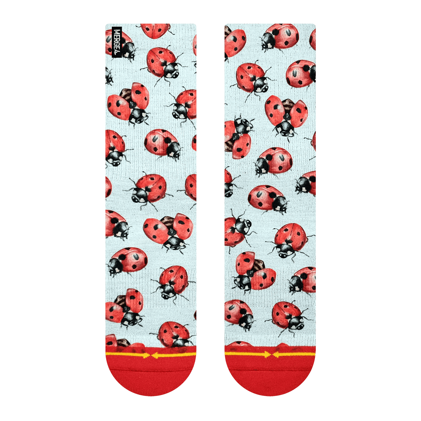 Lady Bugs Crew Socks With Art By Hanna Minck