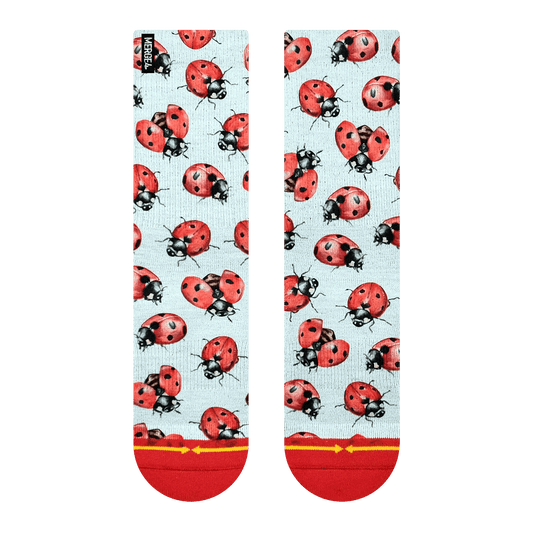 Lady Bugs Crew Socks With Art By Hanna Minck