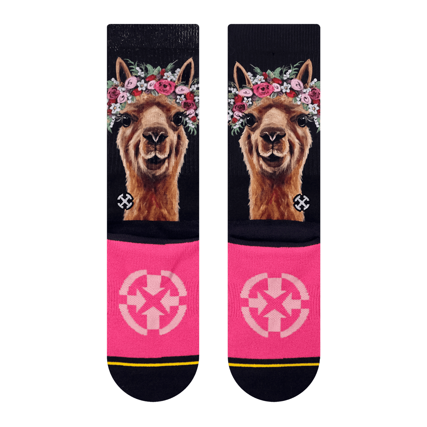 Alpaca Farm Animal Crew Socks With Art By Lee Keller