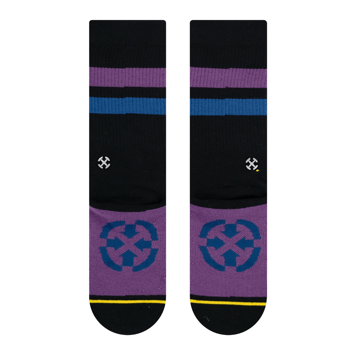 REPREVE® Subtle Grape Black Crew Socks