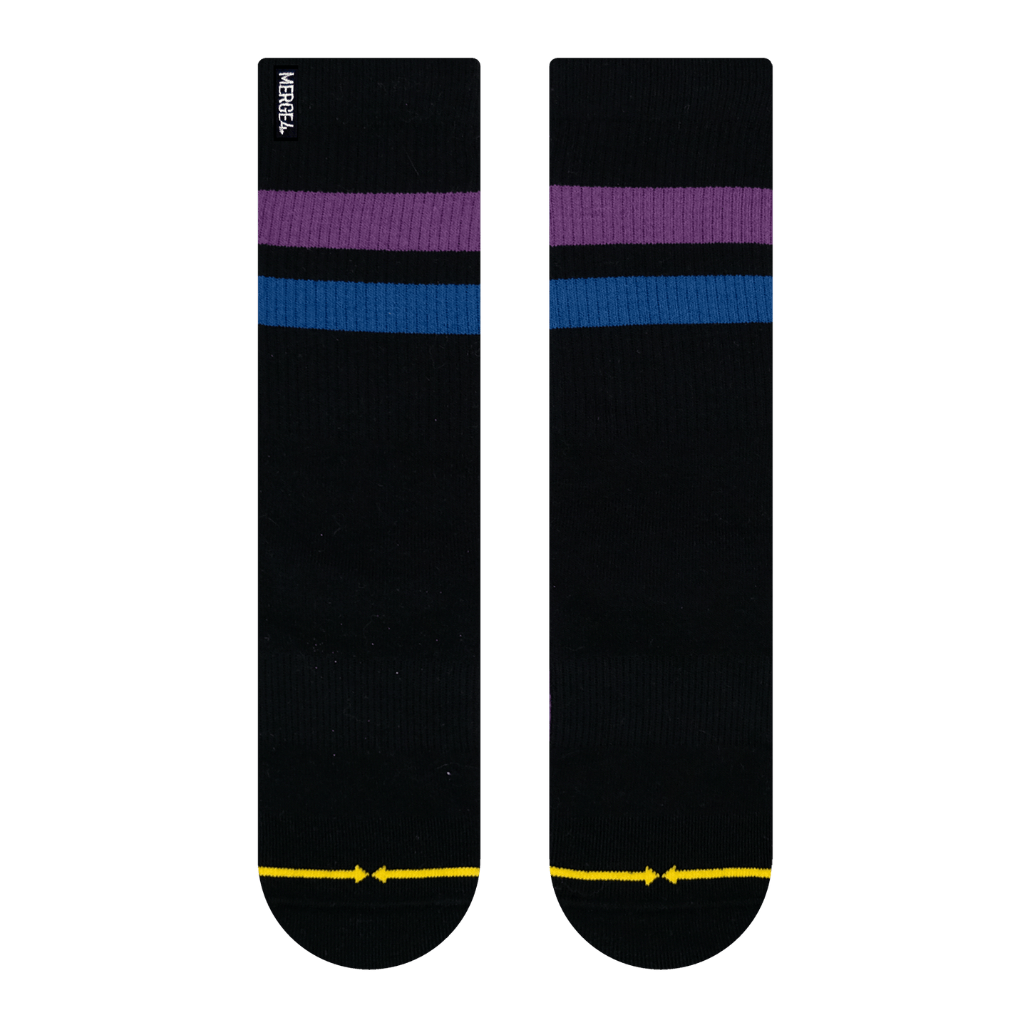 REPREVE® Subtle Grape Black Crew Socks