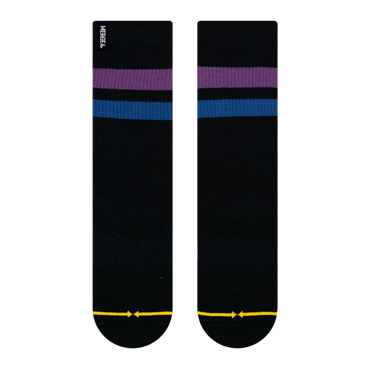REPREVE® Subtle Grape Black Crew Socks