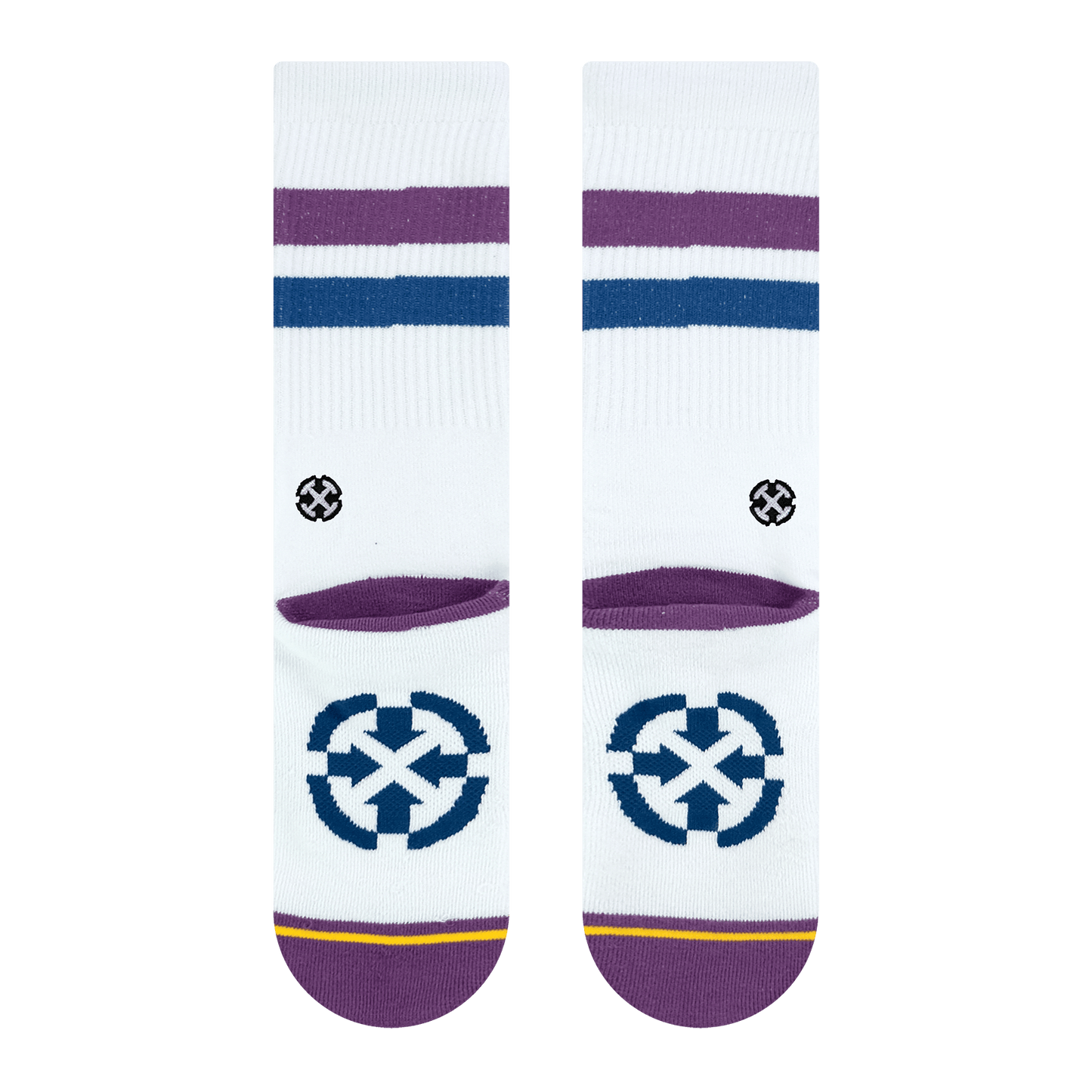 REPREVE® Subtle Grape White Crew Socks