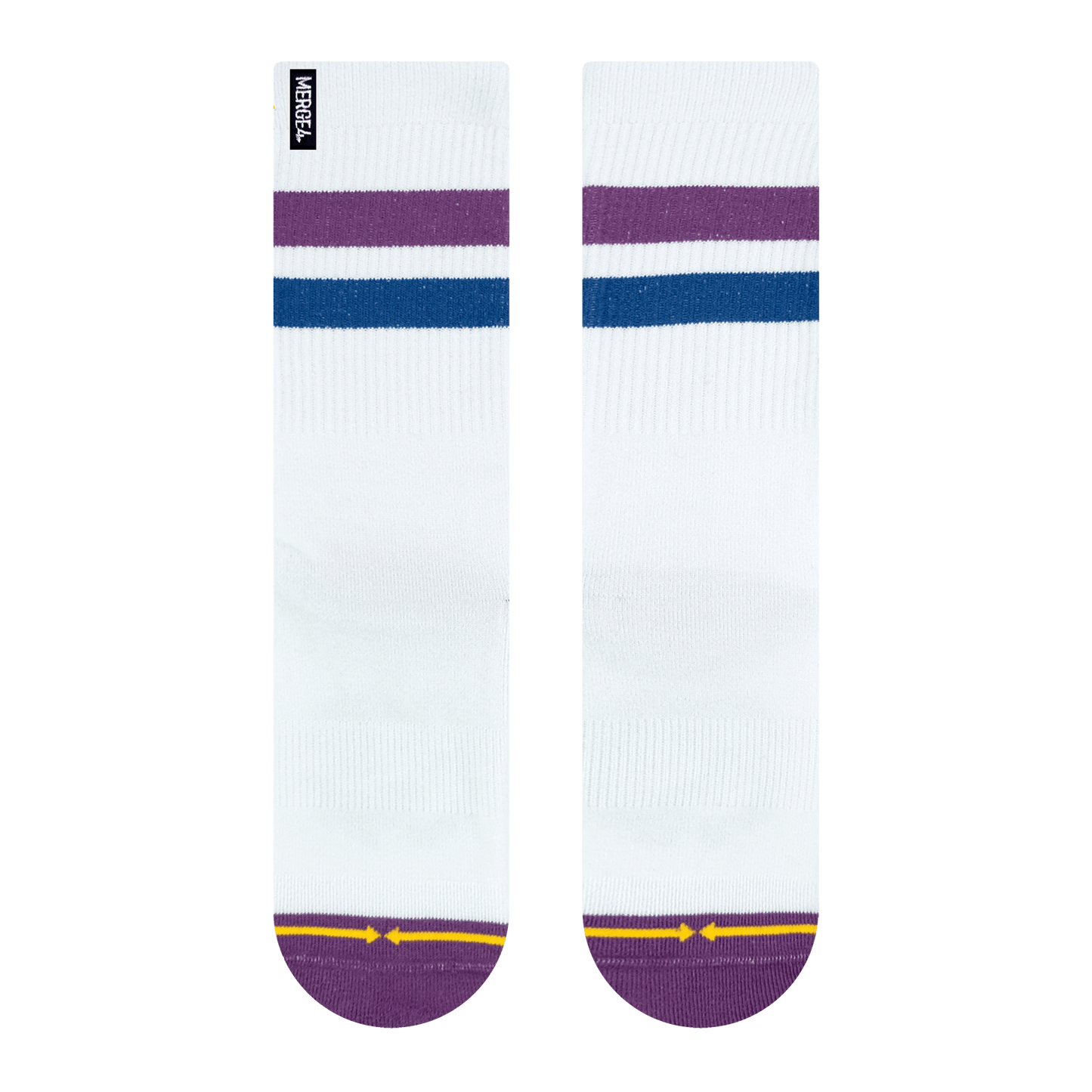 REPREVE® Subtle Grape White Crew Socks