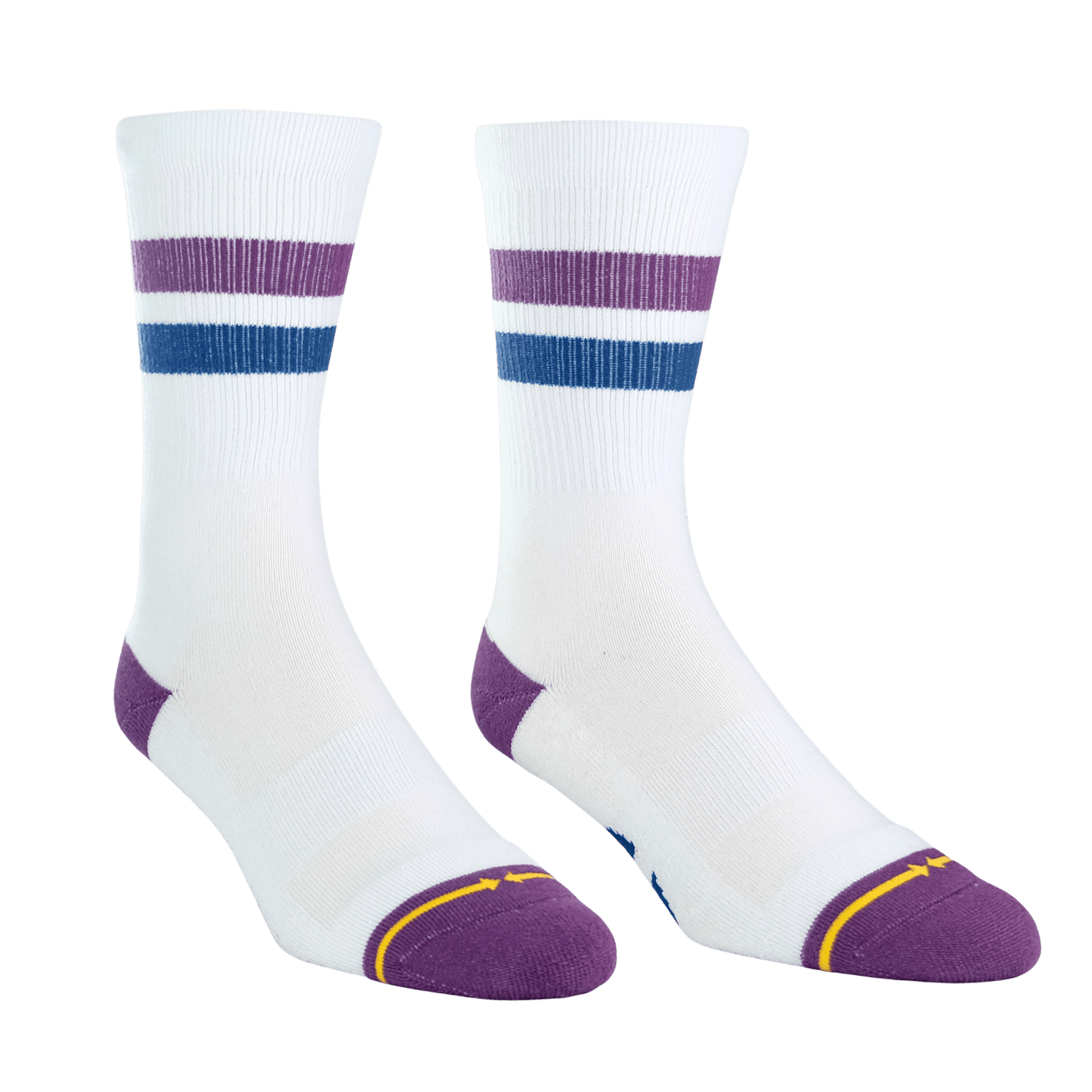 REPREVE® Subtle Grape White Crew Socks