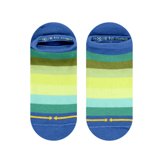 Spring Stripes Organic Cotton No Show Sock
